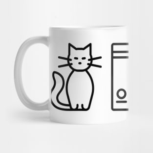 Cats, Books, & Coffee (Black Print) Mug